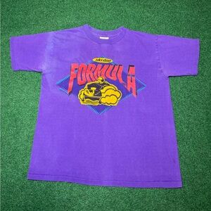 Vintage 90s Snowmobile Canada Ski-Doo Formula Purple Medium Retro  T Shirt